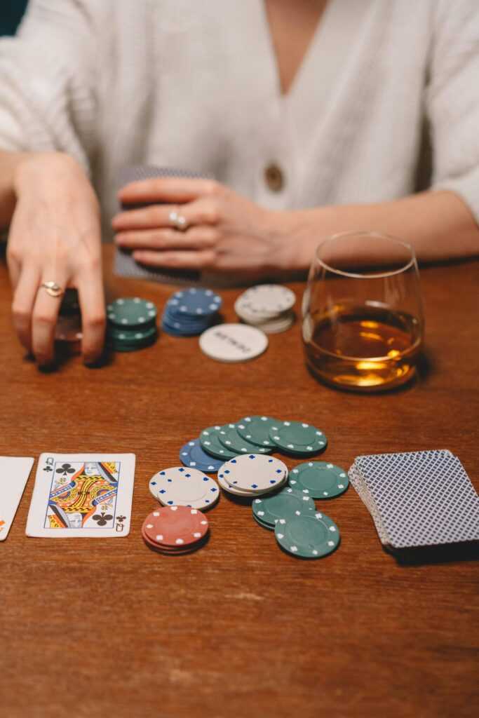 Woman Playing Poker