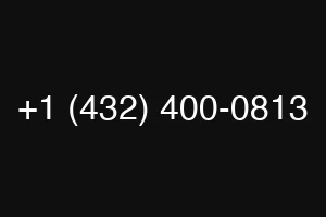 +1 (432) 400-0813